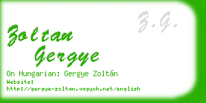 zoltan gergye business card